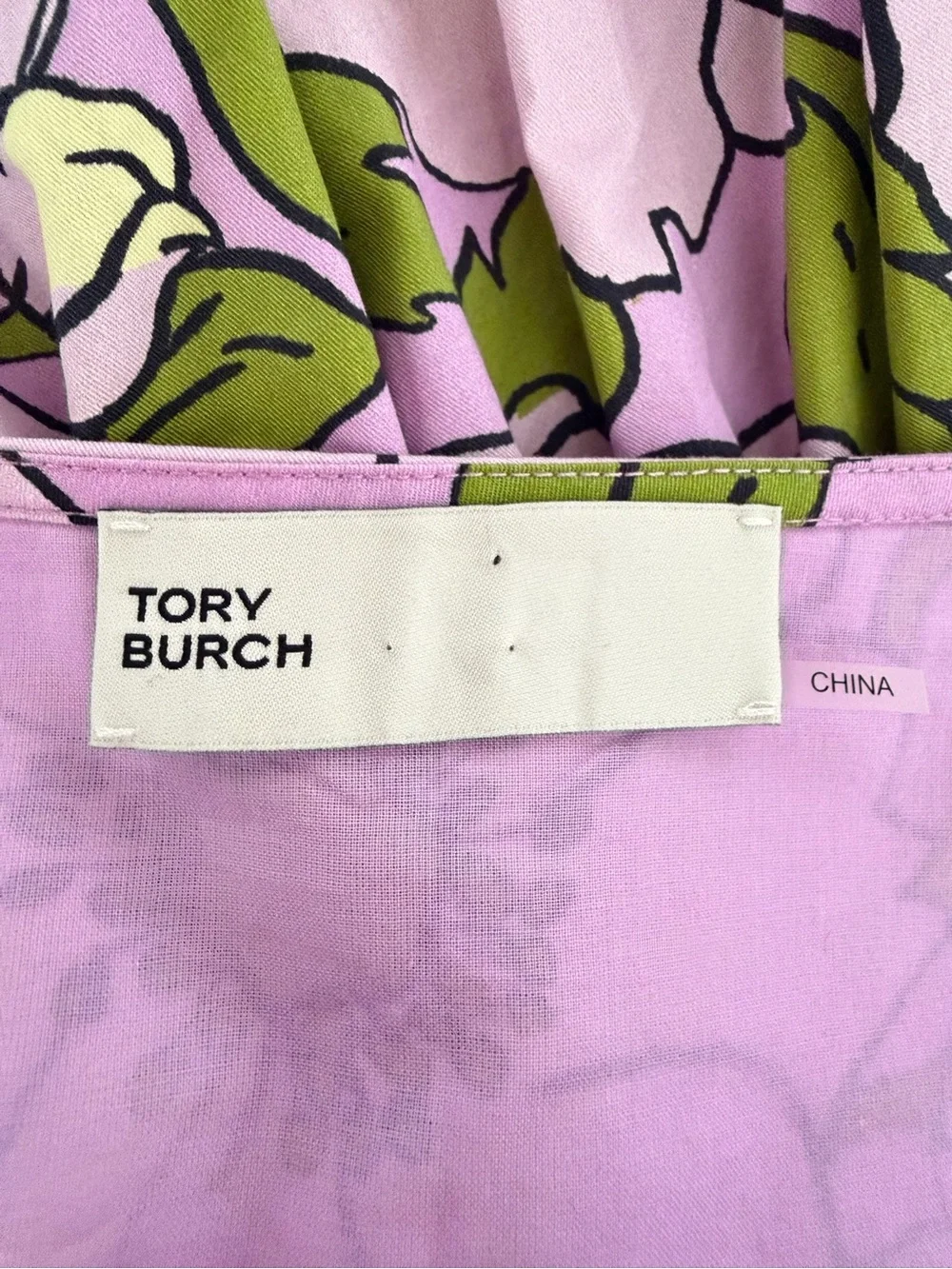 Tory Burch Pink Floral Smocked Cotton Dress Size 10 8719